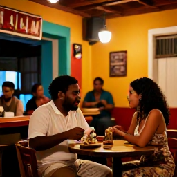 Caribbean Holidays, Cuba in February, Couple enjoying live Cuban music in a lively local bar with warm lighting, musicians and colourful d&eacute;cor