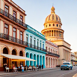 Caribbean Holidays, Cuba in February, Havana old town at dusk with El Capitolio, colourful buildings, vintage cars and people enjoying outdoor caf&eacute;s