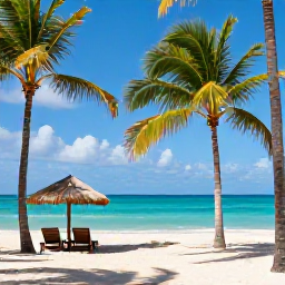 Caribbean Holidays, Cuba in February, Sunny Cuban beach with turquoise sea, palm trees and a relaxed all-inclusive resort atmosphere in February