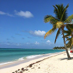 Caribbean Holidays, Cuba in February, Sunny Varadero beach in Cuba with turquoise Caribbean water, white sand, palm trees and relaxed holiday atmosphere