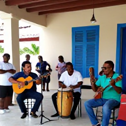 Caribbean Holidays, Cuba in June, A traditional Cuban music performance in a welcoming local venue, with musicians playing guitars and percussion while visitors watch
