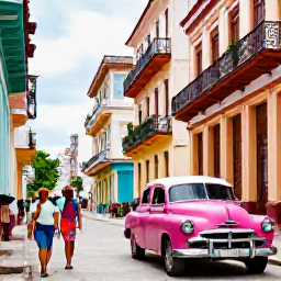 Caribbean Holidays, Cuba in November, A couple exploring colourful colonial streets and classic American cars in Havana, Cuba