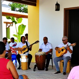 Caribbean Holidays, Cuba in September, Cuban musicians performing traditional son music in a welcoming local venue, with guitars, percussion and an informal audience