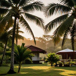 Caribbean Holidays, Cuba in September, Lush Cuban countryside after a warm September shower, palms, tropical vegetation and soft sunlight