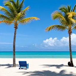 Caribbean Holidays, Cuba Instagram Hotspots, Turquoise Caribbean water, white sand and palm trees at Varadero beach in Cuba under a bright June sky