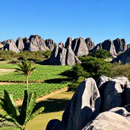 Caribbean Holidays, Cuba Instagram Spots, A lush tropical viewpoint overlooking the Vi&ntilde;ales Valley in Cuba, with limestone mogotes, tobacco fields and a clear February sky