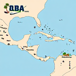 Caribbean Holidays, Cuba January Holidays, Map and travel planning scene showing Cuba connected with another Caribbean destination, with passports and tropical background
