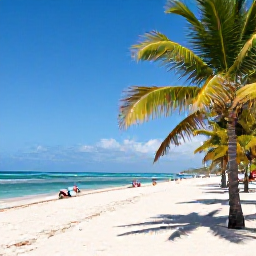 Caribbean Holidays, Cuba January Holidays, Sunny Cuban beach in January with turquoise sea, white sand, palm trees and a relaxed all-inclusive resort atmosphere