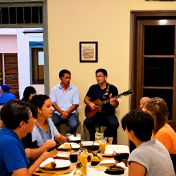 Caribbean Holidays, Cuba January Tours, Friendly Cuban musicians performing live in a small Havana restaurant with diners enjoying an evening meal