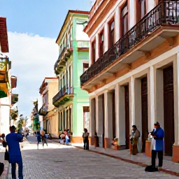 Caribbean Holidays, Cuba January Tours, Havana&rsquo;s historic Old Town in January, with cobbled streets, colourful colonial architecture and musicians performing outdoors