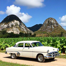 Caribbean Holidays, Cuba Luxury Holidays, A private luxury excursion through the Vi&ntilde;ales Valley in Cuba, with green tobacco fields, limestone hills and a classic car