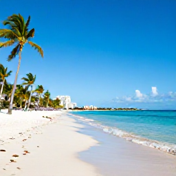 Caribbean Holidays, Cuba Luxury July, Luxury beach resort on Varadero peninsula, Cuba, with powder-white sand, clear blue water and palm trees under a sunny sky