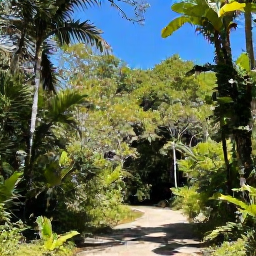Caribbean Holidays, Cuba Nature Holidays, A quiet Cuban nature reserve in January with green forest, bright winter sunshine and a clear blue sky