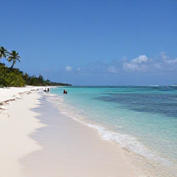 Caribbean Holidays, Cuba Nature Holidays, Clear Caribbean water, coral reef and snorkellers near a quiet Cuban beach in January
