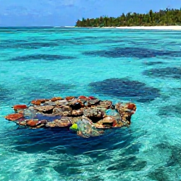 Caribbean Holidays, Cuba Nature Holidays, Clear turquoise water, coral reef and colourful tropical fish near Cuba&rsquo;s coast in bright August sunshine