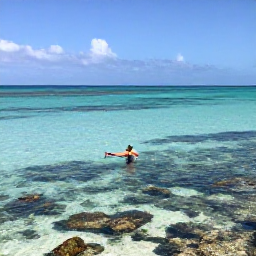 Caribbean Holidays, Cuba Nature Holidays, Clear turquoise water, healthy coral reef and a snorkeller exploring Cuba&rsquo;s peaceful Caribbean coastline