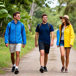 Caribbean Holidays, Cuba Nature Holidays, Friendly travellers preparing for a Cuban nature excursion with walking shoes, hats, water bottles and light rain jackets
