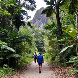 Caribbean Holidays, Cuba Nature Holidays, Visitors walking through the tropical forest and limestone scenery of Vi&ntilde;ales National Park in Cuba