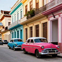 Caribbean Holidays, Cuba September Honeymoons, Couple exploring colourful Old Havana streets beside classic American cars and colonial buildings in warm afternoon light