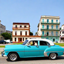 Caribbean Holidays, Cuba Solo Holidays, A relaxed solo traveller enjoying a classic vintage car ride past colourful colonial buildings in Havana