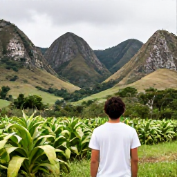 Caribbean Holidays, Cuba Solo Holidays, A solo traveller visiting a lush Cuban valley near Vi&ntilde;ales, with dramatic limestone hills, tobacco fields and a local guide