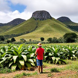 Caribbean Holidays, Cuba Solo Holidays, Solo traveller visiting a rural Cuban tobacco farm near Vi&ntilde;ales, surrounded by green limestone hills and fields