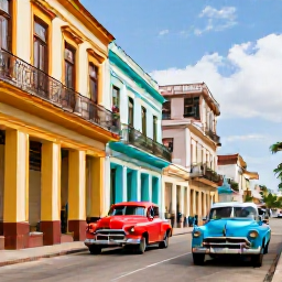 Caribbean Holidays, Cuba Solo Holidays, Solo visitor enjoying a guided walking tour beside colourful colonial buildings and vintage cars in Old Havana