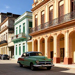 Caribbean Holidays, Cuba Solo Holidays, Solo visitor exploring colourful Old Havana streets, classic American cars and colonial buildings in warm January sunshine