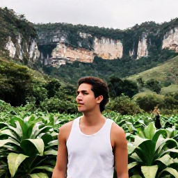 Caribbean Holidays, Cuba Solo Holidays, Traveller discovering a lush Cuban countryside valley near Vi&ntilde;ales in August, tobacco fields, limestone cliffs and traditional rural scenery