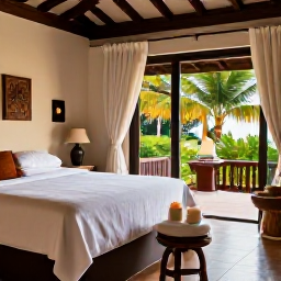 Caribbean Holidays, Cuba Spa Breaks, Cuban spa hotel treatment room with natural materials, soft towels, candles and a view of tropical gardens