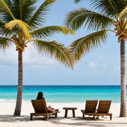 Caribbean Holidays, Cuba Spa Breaks, Relaxing beachfront spa resort in Varadero, Cuba, with palm trees, turquoise sea and a calm October atmosphere