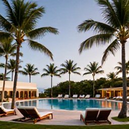 Caribbean Holidays, Cuba Spa Breaks, Relaxing Cuban spa resort in February, palm trees, tranquil pool, sun loungers and warm Caribbean light