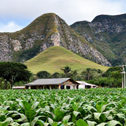 Caribbean Holidays, Cuba Tours March, Lush green Vi&ntilde;ales Valley in western Cuba with limestone hills, tobacco fields and a small rural farm