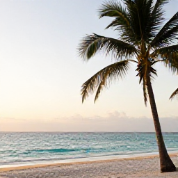 Caribbean Holidays, Cuba Wellness Breaks, A quiet Cuban beach in October with palm trees, soft morning light and a calm turquoise sea