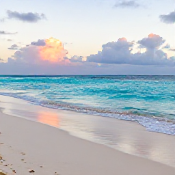 Caribbean Holidays, Cuba Wellness May, Quiet Cuban beach at sunrise in May, turquoise sea, soft sand and a relaxed wellness holiday atmosphere
