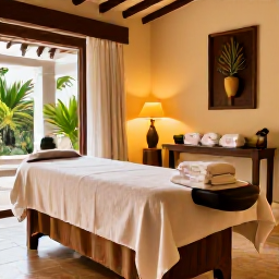 Caribbean Holidays, Cuba Wellness Retreats, Calm Cuban spa treatment room with natural materials, soft towels and warm tropical light