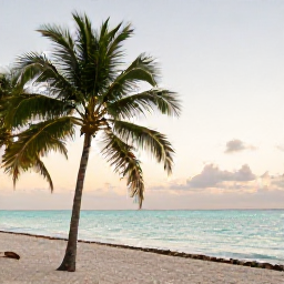 Caribbean Holidays, Cuba Wellness September, Quiet Cuban beach at sunrise in September, soft tropical light, palm trees and calm turquoise sea