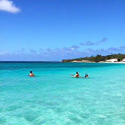 Caribbean Holidays, Cura&ccedil;ao Adults Only, Turquoise Caribbean sea and a couple snorkelling from a secluded beach in Cura&ccedil;ao