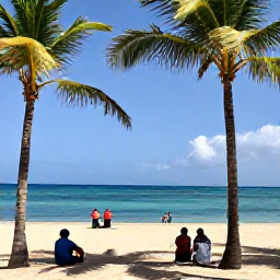 Caribbean Holidays, Cura&ccedil;ao Adventure, A relaxed Cura&ccedil;ao beach scene in June with palm trees, calm turquoise water and travellers preparing for an afternoon adventure