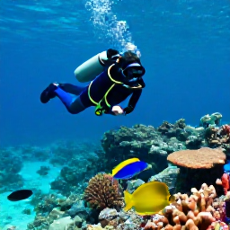 Caribbean Holidays, Cura&ccedil;ao Adventure Holidays, Snorkellers and divers exploring a clear Cura&ccedil;ao reef beside colourful coral and tropical fish