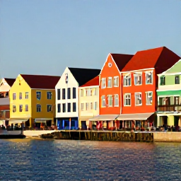 Caribbean Holidays, Cura&ccedil;ao Adventure Holidays, Visitors exploring the colourful streets and waterfront of Willemstad, Cura&ccedil;ao, in warm afternoon light
