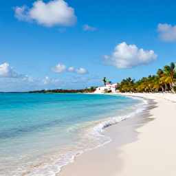 Caribbean Holidays, Curacao All Inclusive, A bright Caribbean beach in Cura&ccedil;ao with calm turquoise water, white sand, palm trees and a relaxed holiday atmosphere