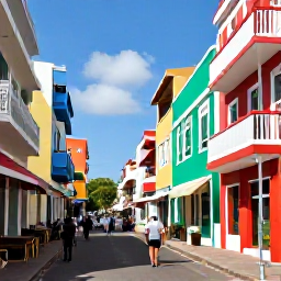 Caribbean Holidays, Cura&ccedil;ao August Breaks, Visitors strolling through colourful Punda streets in Willemstad, Cura&ccedil;ao, with historic buildings, small shops, caf&eacute;s and sunny Caribbean atmosphere