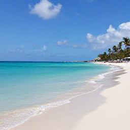 Caribbean Holidays, Cura&ccedil;ao Beach Holidays, Sunny Cura&ccedil;ao beach with turquoise water, white sand, palm trees and relaxed holiday atmosphere in July