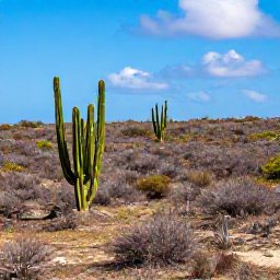 Caribbean Holidays, Cura&ccedil;ao Birdwatching, Colourful Cura&ccedil;ao landscape with cacti, dry scrub and bright Caribbean sunshine, suitable for a birdwatching holiday in March