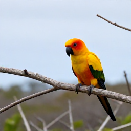 Caribbean Holidays, Curacao Birdwatching, Yellow-shouldered Amazon parrot perched in a tree in Cura&ccedil;ao&rsquo;s dry woodland, with a natural island backdrop