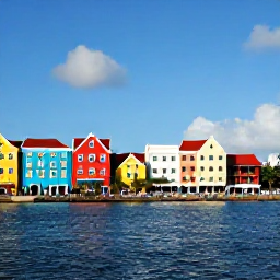 Caribbean Holidays, Cura&ccedil;ao Business Class, Colourful Dutch colonial buildings along the waterfront in Willemstad, Cura&ccedil;ao, under sunny December skies