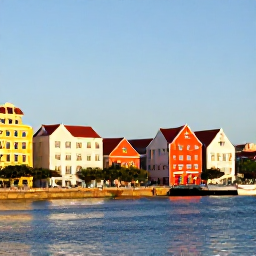 Caribbean Holidays, Cura&ccedil;ao City Breaks, Colourful Dutch colonial buildings along the waterfront in Willemstad, Cura&ccedil;ao, in warm September sunshine