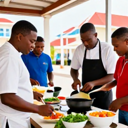 Caribbean Holidays, Curacao Cooking Holidays, Colourful outdoor cooking class in Willemstad, Curacao, with local ingredients, chefs and a bright Caribbean setting