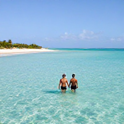 Caribbean Holidays, Cura&ccedil;ao Couples Holidays, Couple snorkelling together in clear turquoise water beside a quiet beach in Cura&ccedil;ao